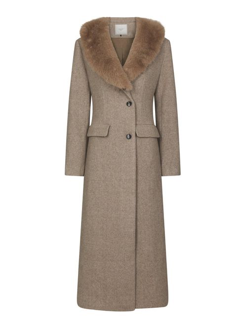 Hovedbilde Corina Herringbone Twill Coat Beige Melange 