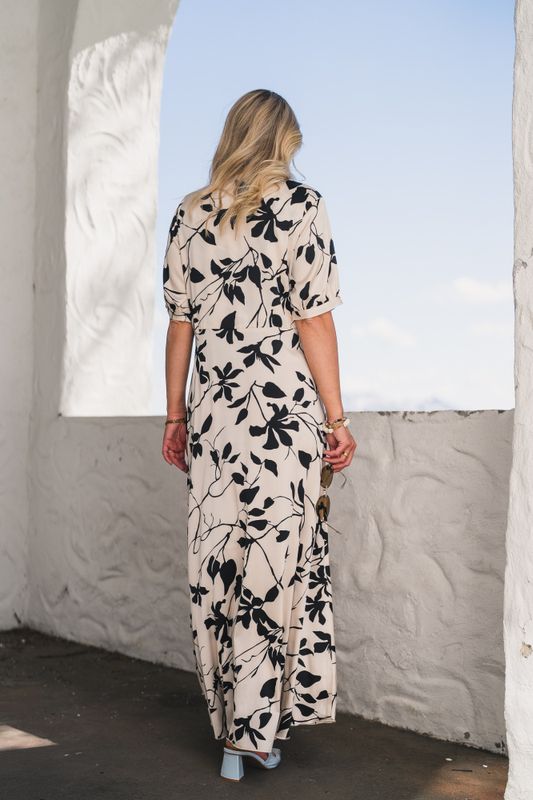Faye Dress Mono Floral