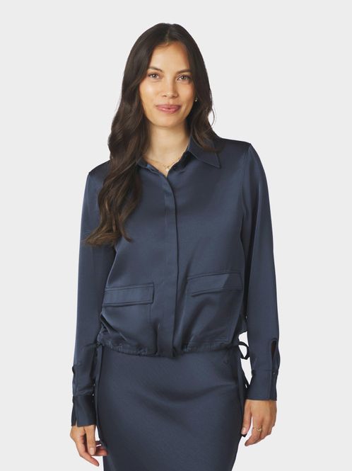 Hovedbilde Manille Heavy Sateen Shirt Midnight Blue 