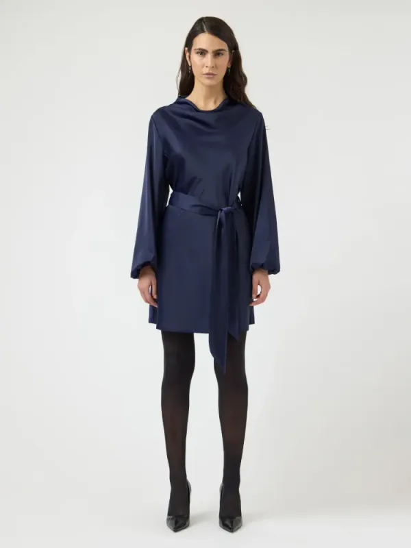 Thea LS Dress Evening Blue 