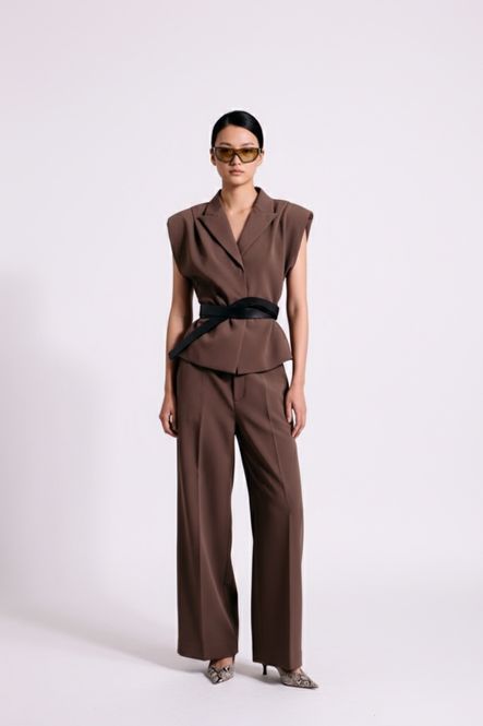Hovedbilde Beverly Waistcoat Taupe Brown 