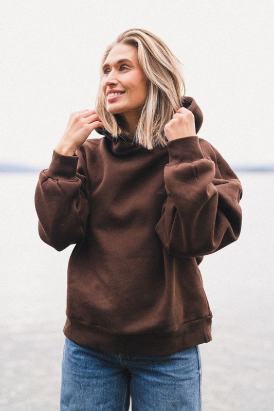 Back Logo Hoodie Brown 