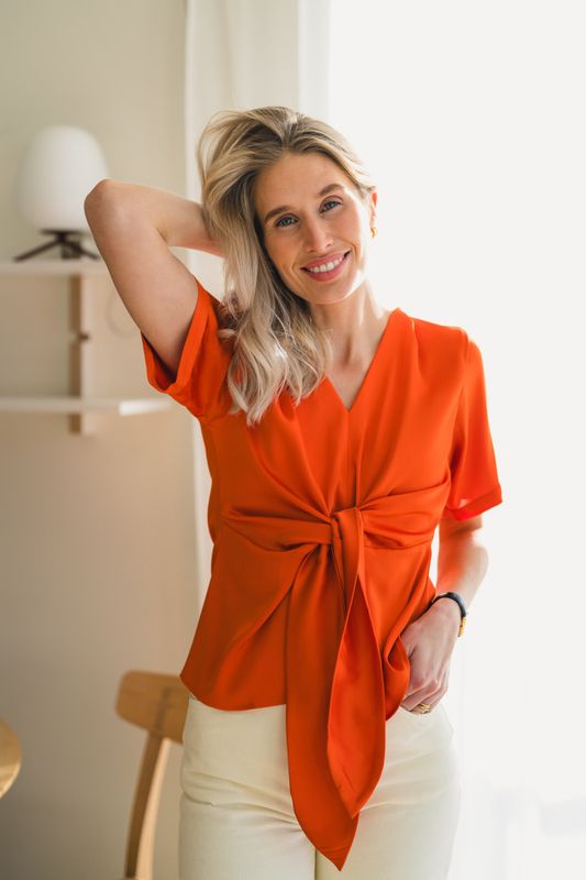 Blair Blouse Semi Rich Orange 