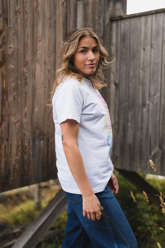 Basic Cotton Jersey Animals Bright White 