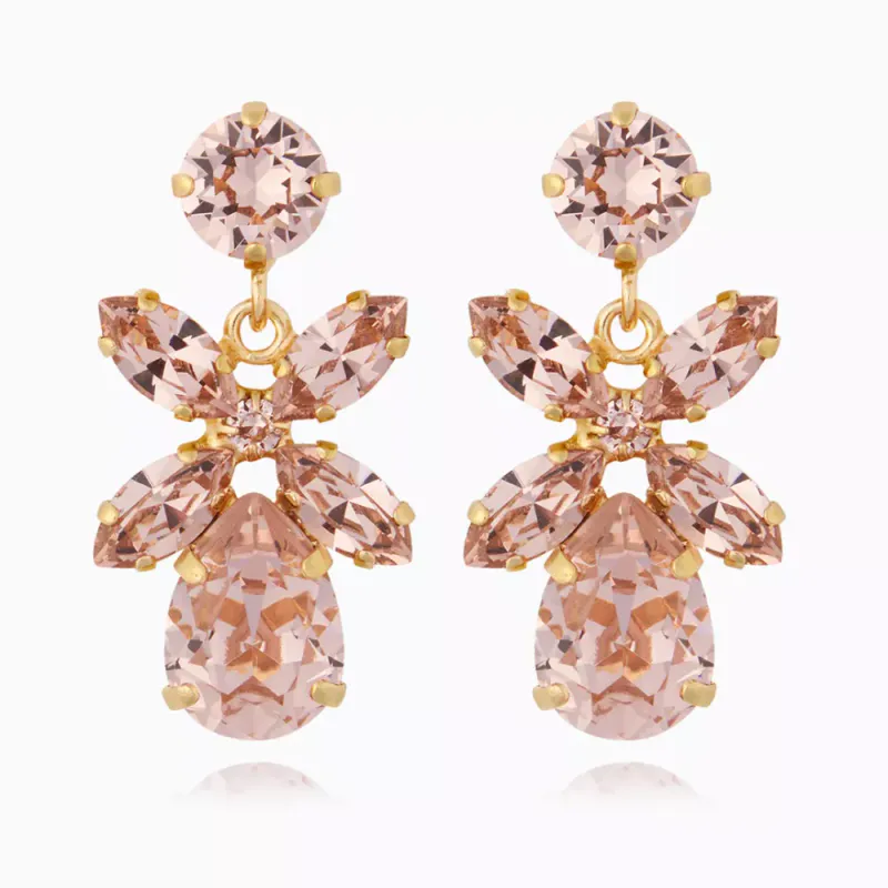 Mini Dione Earrings Gold Vintage Rose 