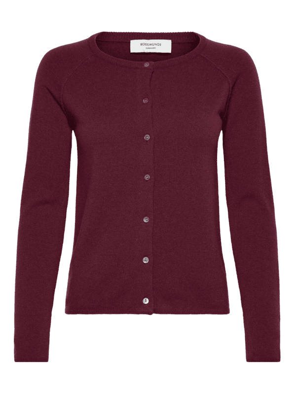 Laica Cashmere LS O-Neck Raglan Cardigan Tawny Port 