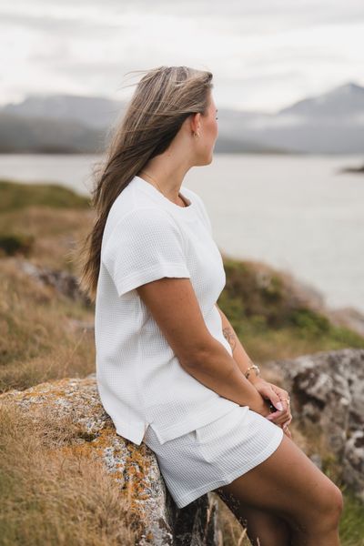 Hovedbilde Waffle Tee Offwhite 