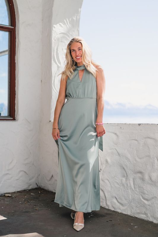 Thea SL Maxi Dress Green Milieu 