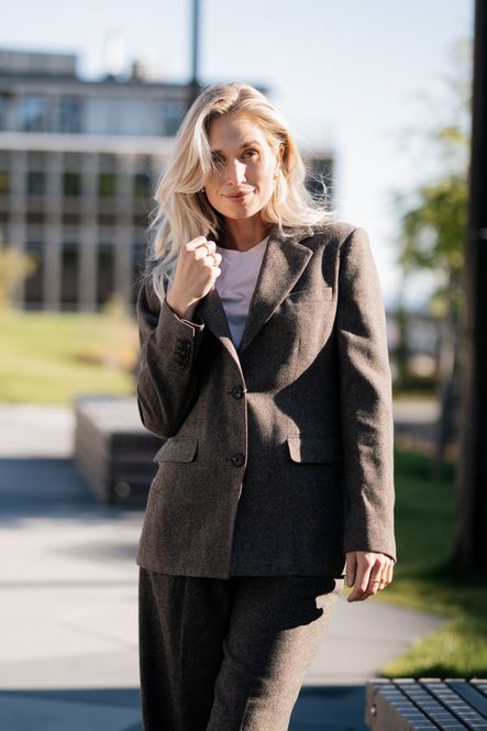 Hovedbilde Brook Herringbone Blazer Brown Herringbone 