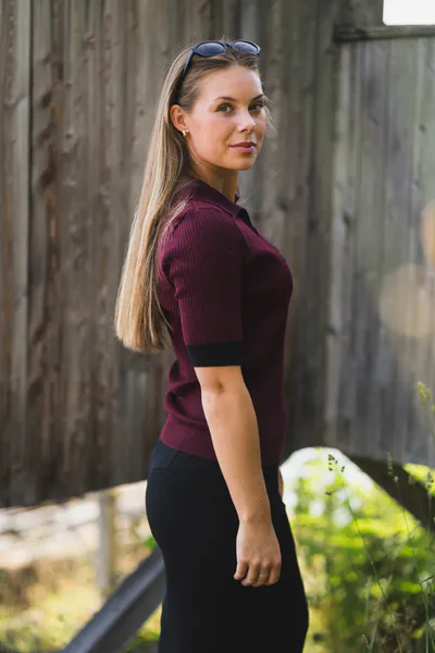 Hovedbilde Bonny Polo SS Knit Winered 