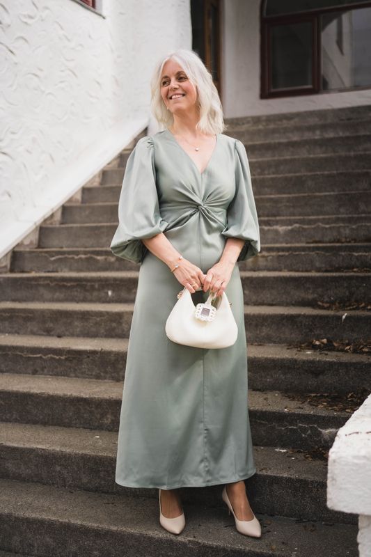 Thea LS Long Dress Green Milieu