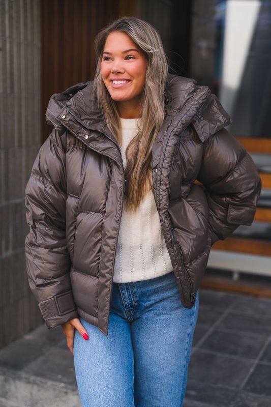 Steilia Short Down Jacket Brown 