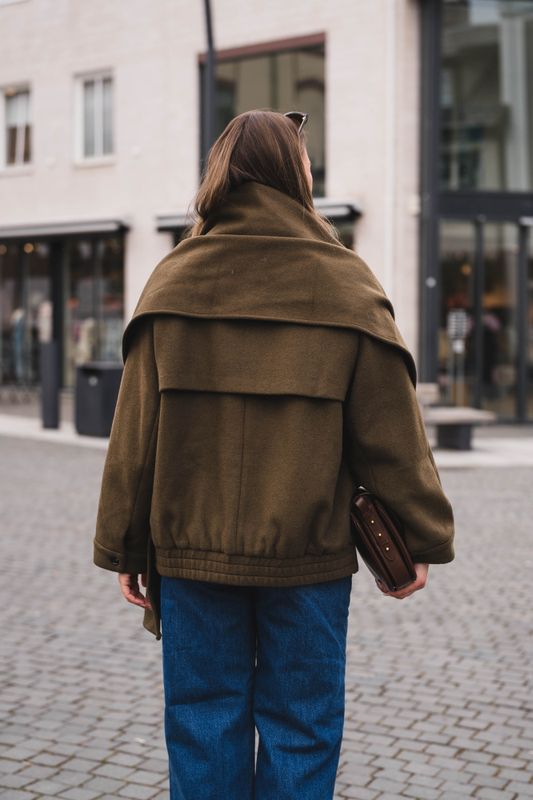 Paige Wool Jacket Khaki 