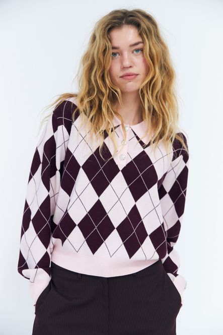 Hovedbilde Lovemycras Pullover Pink Grape Check