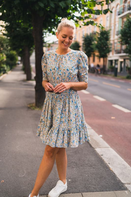 Poplin Mini Dress Blossoms