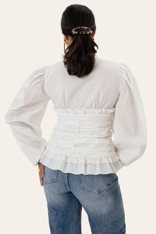 Arielic LS Blouse White 