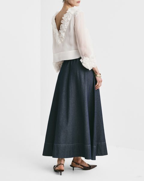 Hovedbilde Denim Maxi Skirt Dark Blue 