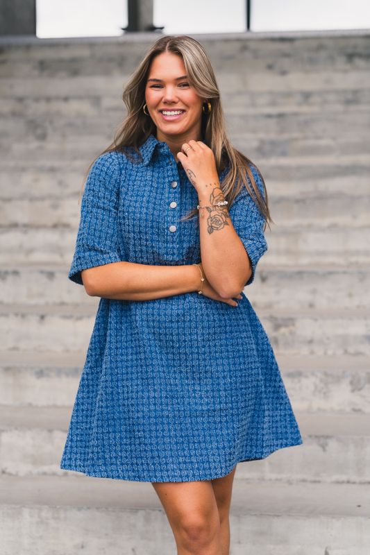Ibo 2/4 Dress Mid Blue Wash 