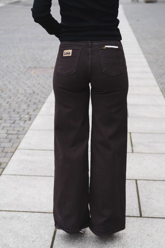 Palazzo Sponge Stretch Chocolate Plum 