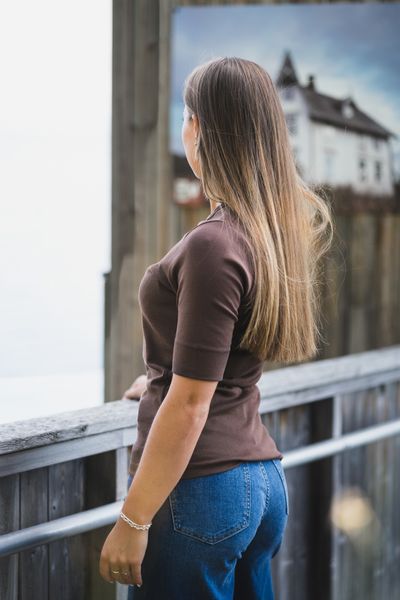 Hovedbilde Granny Embroidery SS Tee Mocca 