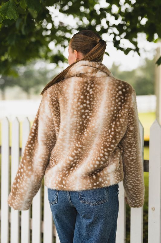 Camina Faux Fur Jacket Beige 