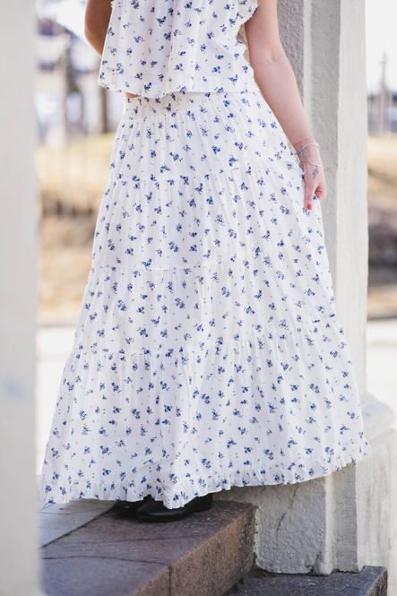 Hovedbilde Asta Small Blossom Skirt White Blue 