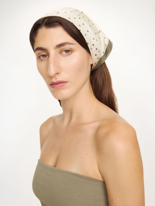 Poula Silk Scarf Deep Lichen Green 