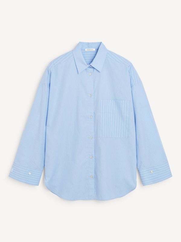 Derris Shirt Blue Iris Stripe Small 