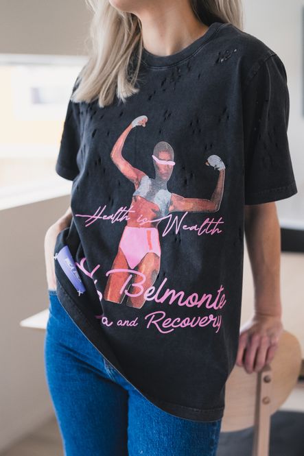 Hovedbilde Health Is Wealth Washed Black Distressed 