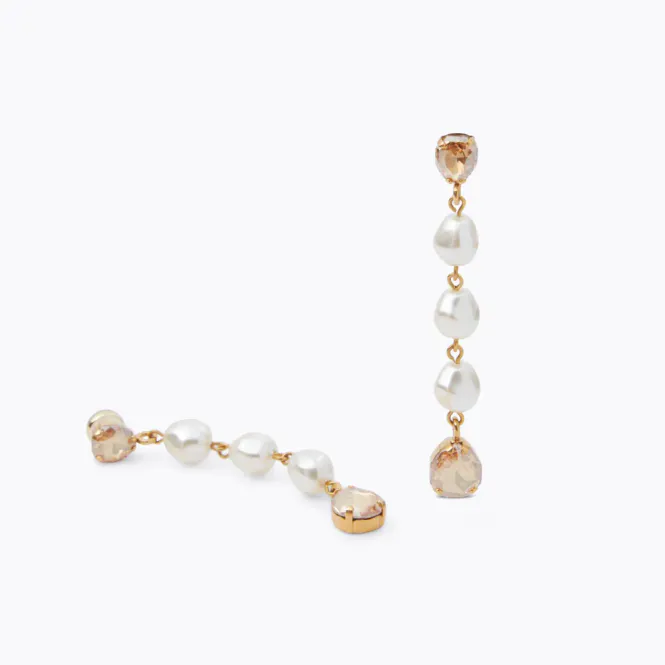 Hovedbilde Paloma Earrings Gold Pearl/Golden Shadow 