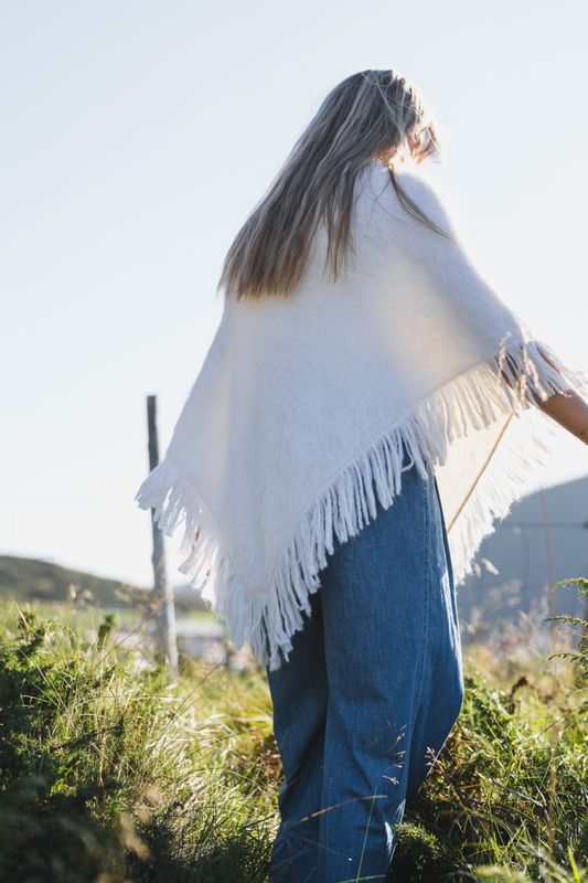 Poncho Creme 