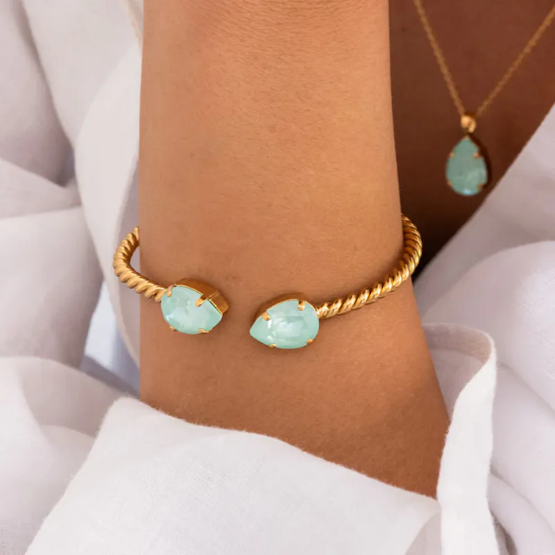 Mini Drop Bracelet Gold Soft Mint 