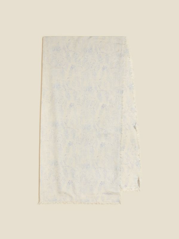 Silk Wool Sarong Fine Scarf Lilac Mix 