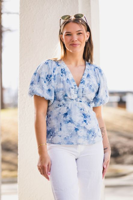 Hovedbilde Irina Floral Fusion Blouse Blue 