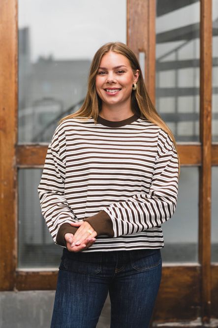 Hovedbilde Monde Krestiane Pullover STP Egret/Hot Fudge