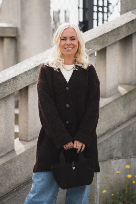 Hovedbilde Paula Knit Cardigan Dark Brown 