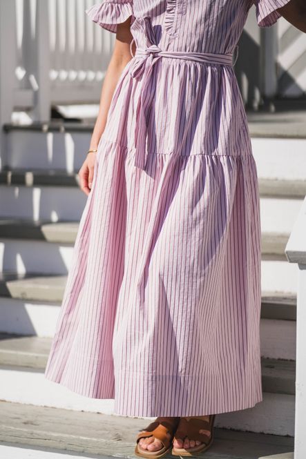 Hovedbilde Nessie Structure Stripe Dress Light Pink 