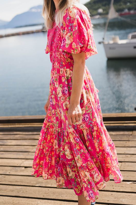 Cotton Slub Midi Dress Rosalie 