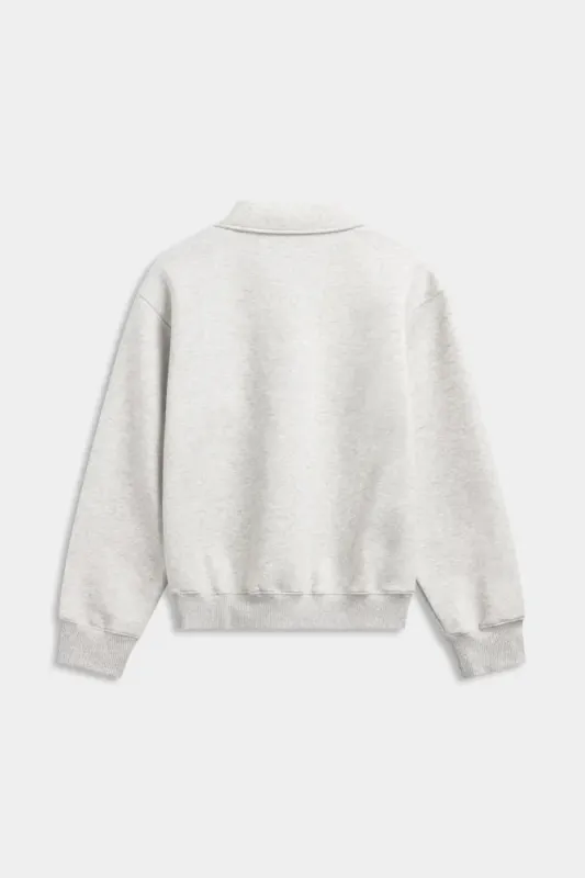 W. Racquet Club Rugby Shirt Grey Melange W. Dark Olive 