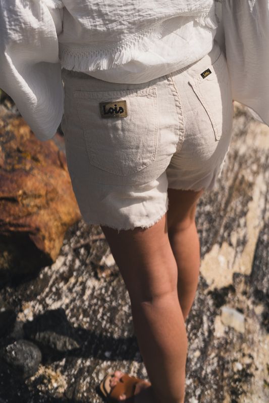 Maya Short Linen Summer Ecru 