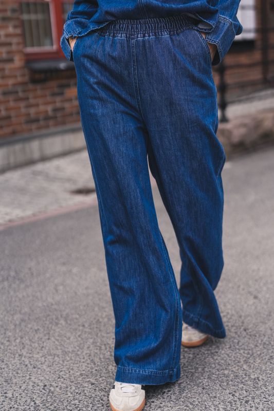 Azmina Denim Pant Denim Blue 