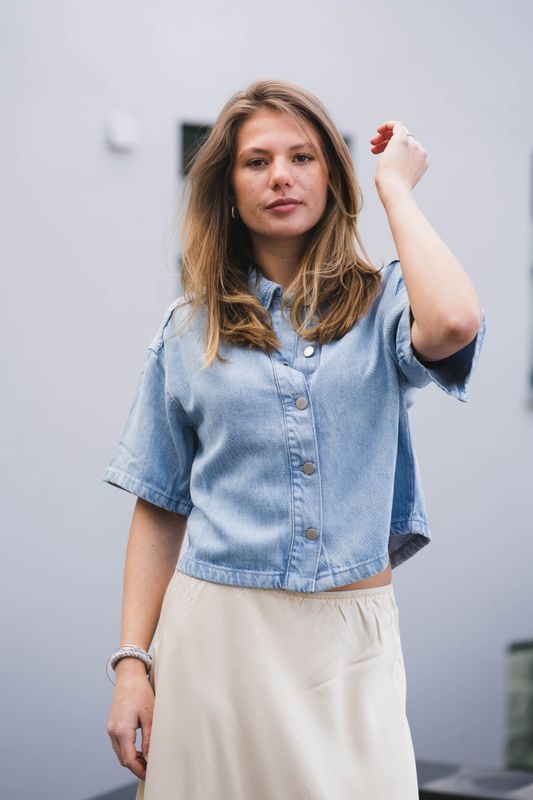 Saphina 2/4 Shirt Light Blue Wash 