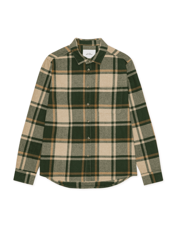 Check Flannel Shirt Rosin Green 