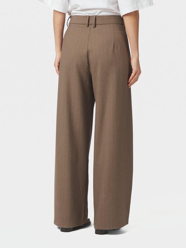 Essiall Pinstripe Pants Taupe 