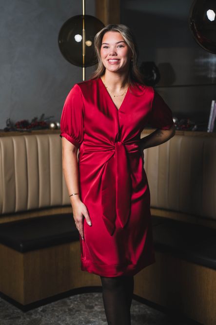 Hovedbilde Faye Dress Short Semi Rich Deep Red 