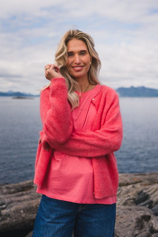 Amalie Cardigan Tea Rose 
