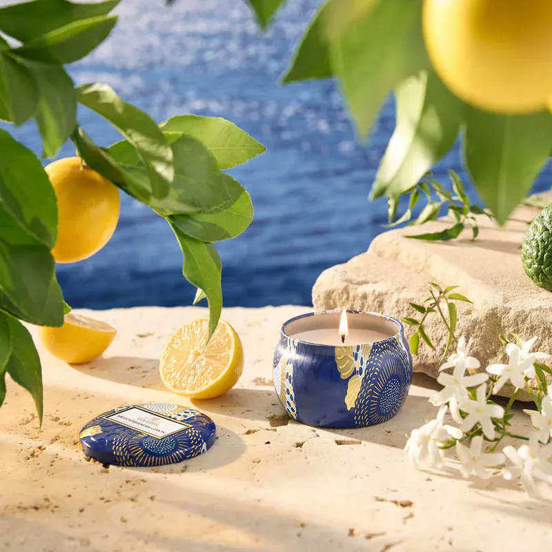 Mini Tin Candle Mediterranean Lemon 