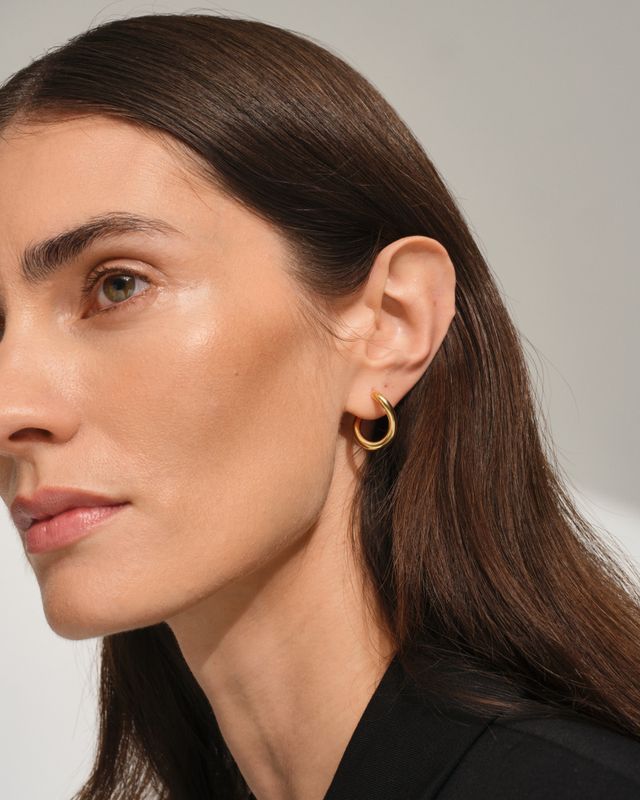 River Hoops Large Gold 