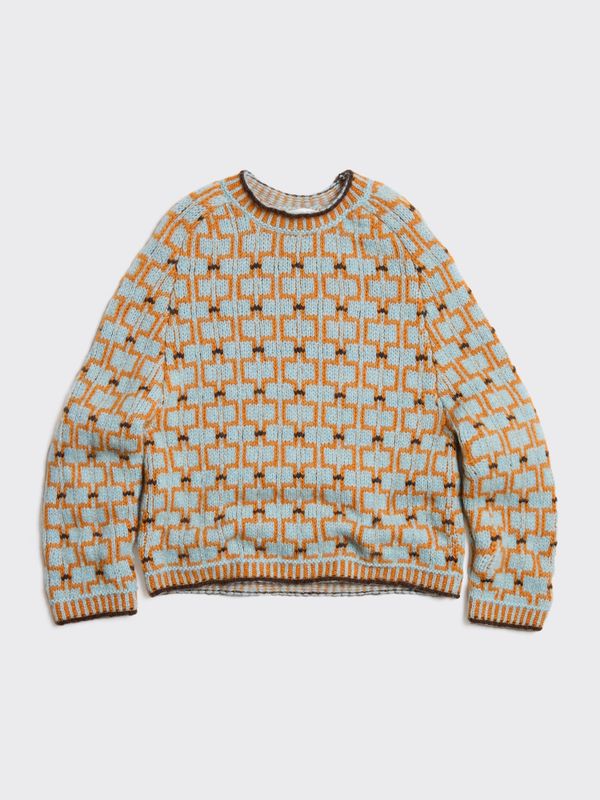 Norwegian Wool Crew Blue Mix 