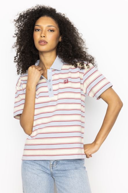 Hovedbilde Evelyn Polo Tee Ocean Stripe 